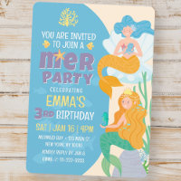 Cute and Modern Mermaid Kid's Birthday Party