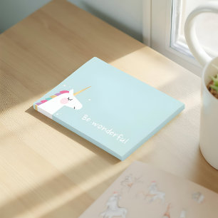 Cute and Modern Rainbow Unicorn Post-it Notes