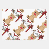Cute and naughty baby reindeer