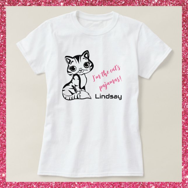 Cute and Pink Cat's Pajamas T-Shirt (Creator Uploaded)