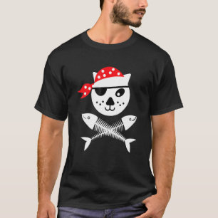 Cute And  Pirate Kids Cat T-Shirt