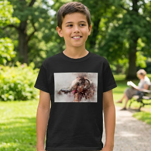 Cute and Playful Baby Asian Elephant Watercolor T-Shirt