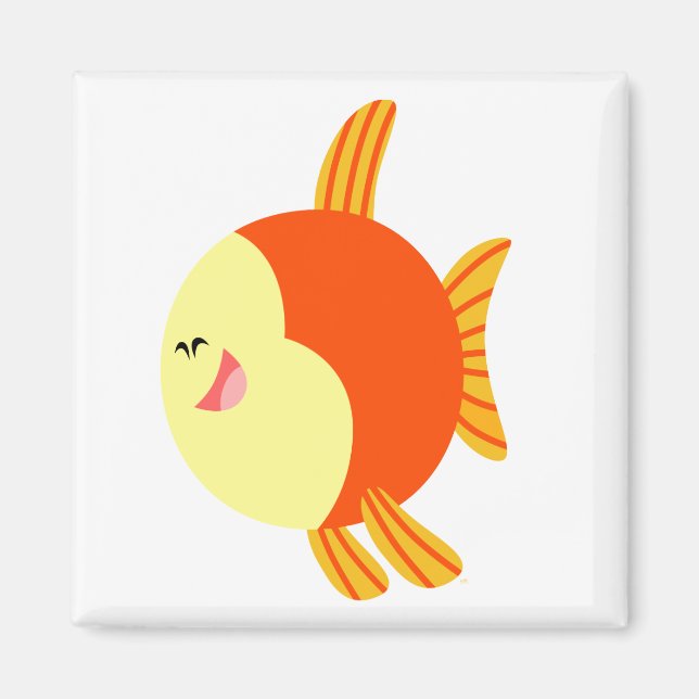 Cute and Plump Cartoon Fish Magnet (Front)