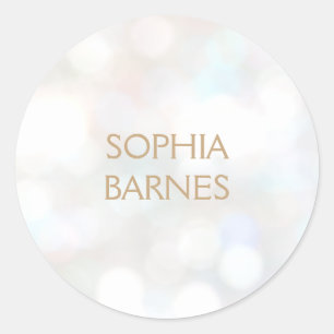 Cute and Pretty Subtle Bokeh Classic Round Sticker