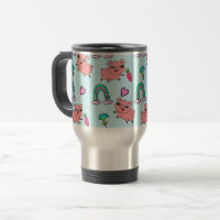 Cute and Quirky Pigs and Rainbows Pattern