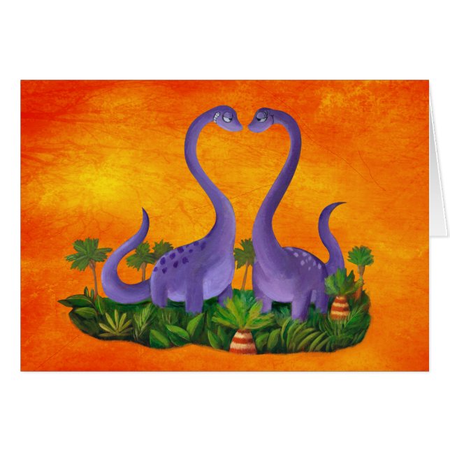 Cute and Romantic Dinosaurs (Front Horizontal)