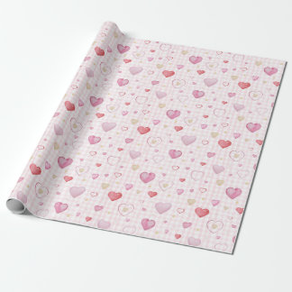 cute and romantic pattern design featuring heart wrapping paper