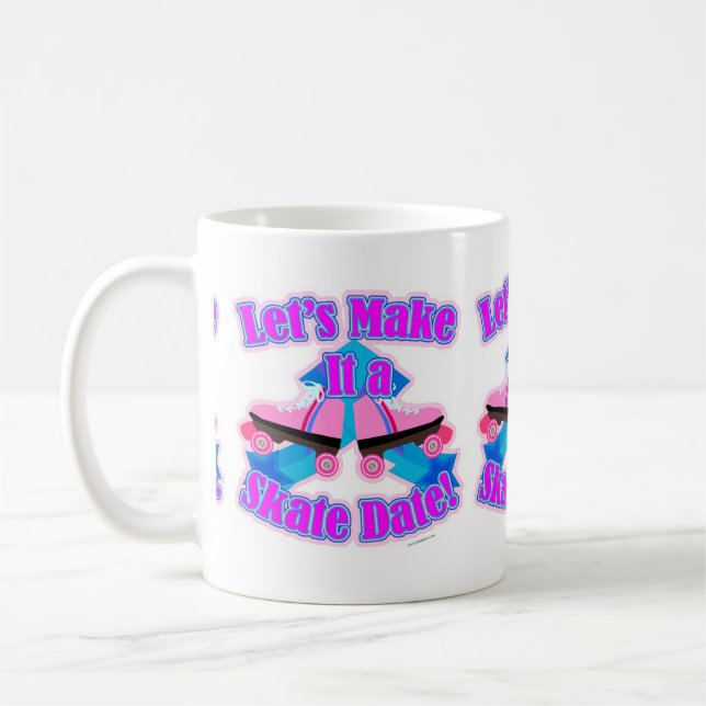 Cute and Sassy Skate Date Coffee Mug (Left)