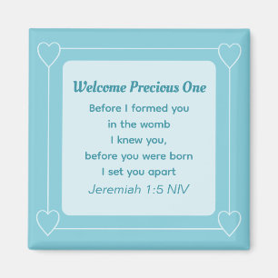 Cute and Simple Light Blue Baby Shower Magnet