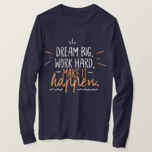Cute and simple text l motivational saying l navy T-Shirt