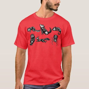 Cute and spooky animal skeletons for Halloween T-Shirt