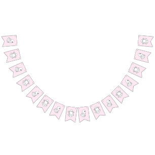 Cute and Spooky Ghost's Pink Bunting