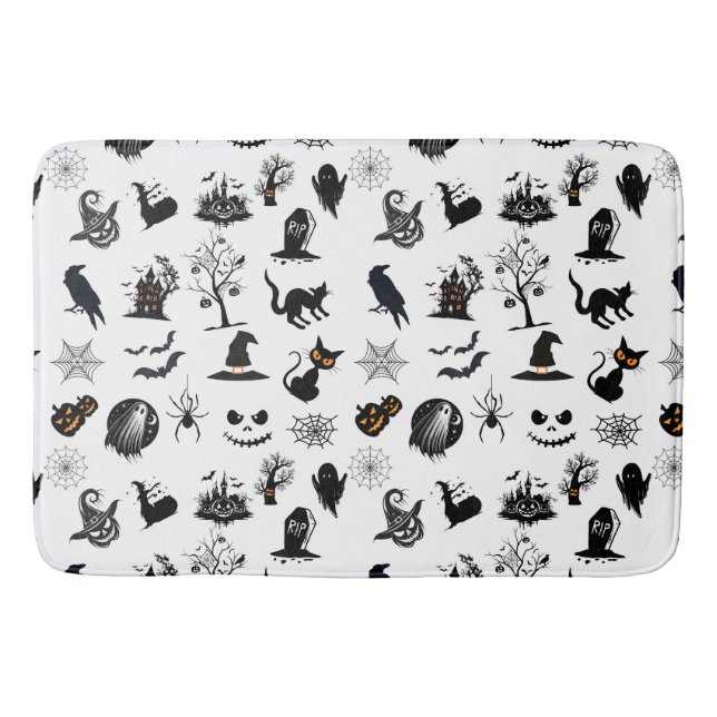 Cute and spooky Halloween Bath Mat (Front)