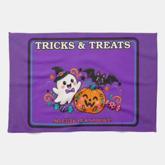 Cute and spooky Halloween kitchen towel