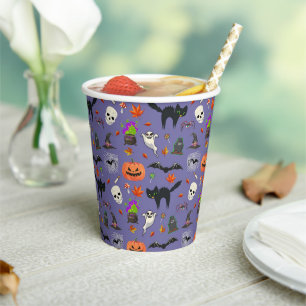 Cute And Spooky Halloween Paper Cups