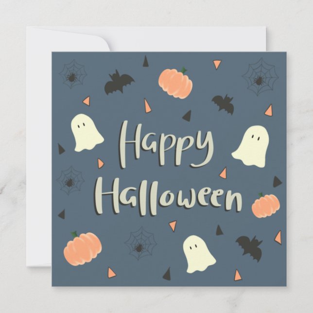 Cute and Spooky Happy Halloween Announcement (Front)