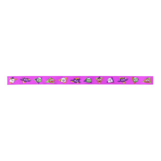Cute and Spooky Ribbon - purple Satin Ribbon