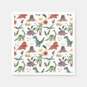 Cute And Stylish Dinosaurs Paper Napkins
