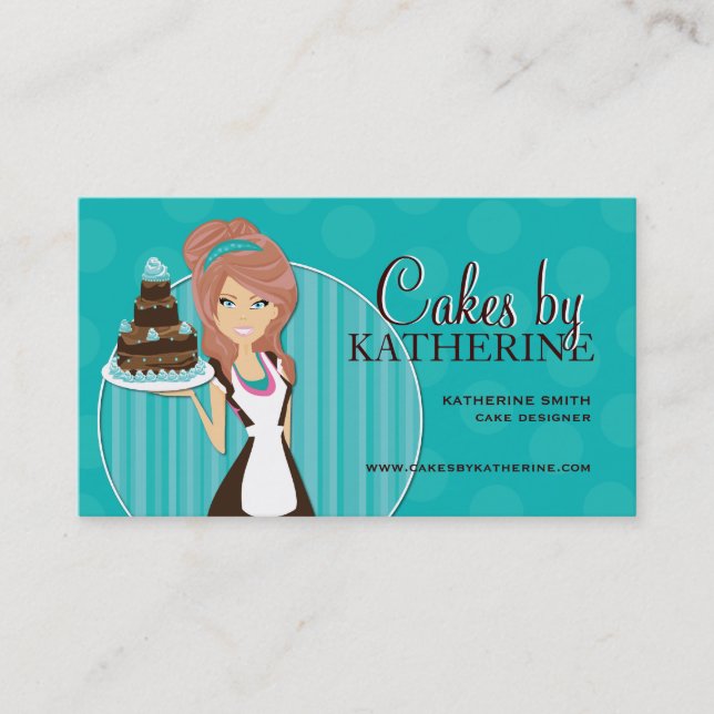 Cute and Sweet Bakery Business Cards (Front)