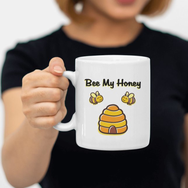 Cute and Sweet Bee My Honey Beehive T-Shirt Two-Tone Coffee Mug (Creator Uploaded)