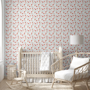 Cute And Sweet Floral Poppy Pattern Wallpaper