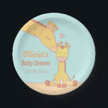 Cute and Sweet Giraffe Baby Shower Supplies Paper Plate<br><div class="desc">Cute and sweet giraffe baby shower supplies to compliment that giraffe themed baby shower! It has a mummy giraffe leaning in to give a kiss on the side of her baby giraffe, expressing the care mother has for child. The cute calf has a baby pacifier in its mouth and is...</div>