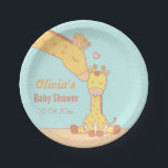 Cute and Sweet Giraffe Baby Shower Supplies Paper Plate<br><div class="desc">Cute and sweet giraffe baby shower supplies to compliment that giraffe themed baby shower! It has a mummy giraffe leaning in to give a kiss on the side of her baby giraffe, expressing the care mother has for child. The cute calf has a baby pacifier in its mouth and is...</div>