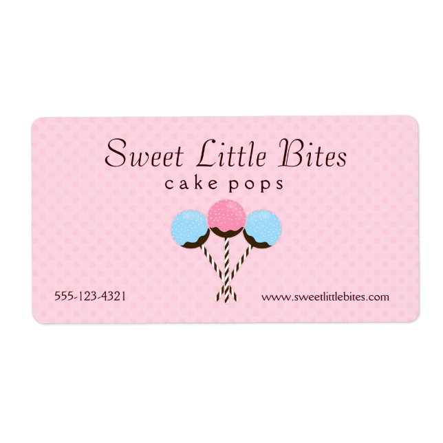 Cute and Trendy Cake Pop Labels (Front)