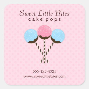 Cute and Trendy Cake Pops Square Sticker