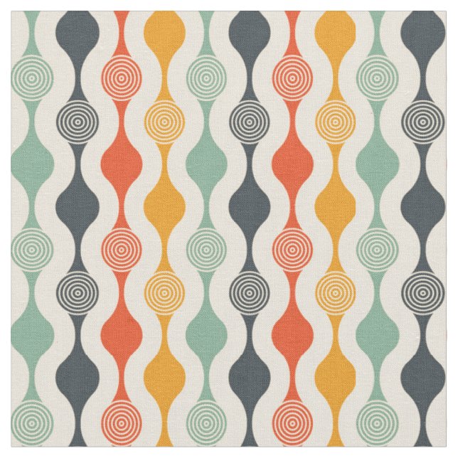 Cute and Trendy Vintage Abstract Fabric (Close Up)