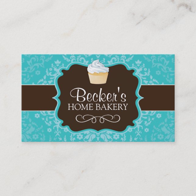 Cute and Whimsical Bakery Business Card (Front)