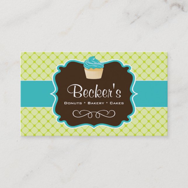 Cute and Whimsical Cupcake Business Card (Front)