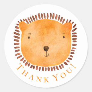 Cute and Whimsical Little Bear Classic Round Sticker