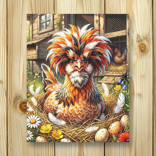 Cute and Whimsical Polish Chicken Coop Canvas Print