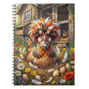 Cute and Whimsical Polish Chicken Coop Notebook