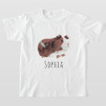 Cute and Whimsical Spotty Guinea Pig Cartoon T-Shirt<br><div class="desc">This cute and whimsical kids t-shirt design features a brown spotty guinea pig cartoon,  and can be personalized with your child’s name. The perfect small animal gift for any guinea pig-lover!</div>