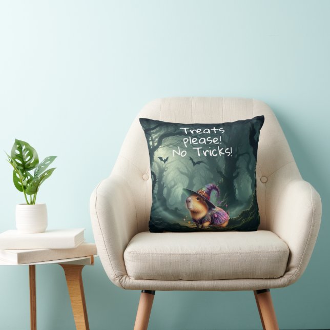 Cute and Witchy Halloween Capybara  Cushion (Chair)