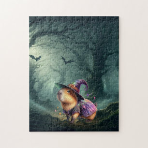 Cute and Witchy Halloween Capybara Jigsaw Puzzle