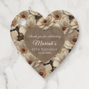 Cute Anemones Petal 30Th Birthday Gift For Him Favour Tags