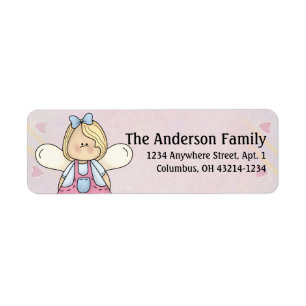 Cute Angel Antics Angel Girl d3 Address Labels