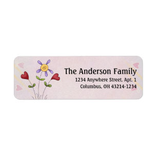 Cute Angel Antics Whimsy Flowers Address Labels