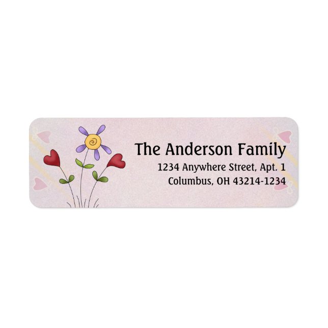 Cute Angel Antics Whimsy Flowers Address Labels (Front)