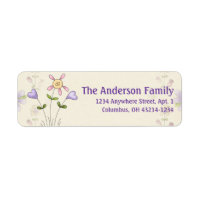 Cute Angel Antics Whimsy Flowers Address Labels 2