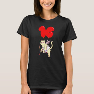 Cute Angel Cat  16th Birthday  Kids Balloon Party T-Shirt