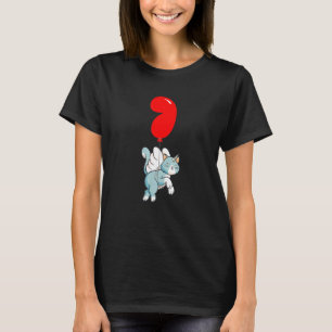 Cute Angel Cat 7 H Birthday Kids Balloon Party T-Shirt