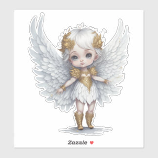 Cute angel Custom-Cut Vinyl Sticker