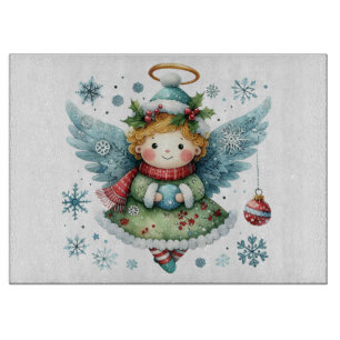 Cute Angel Folk Art Style Cutting Board