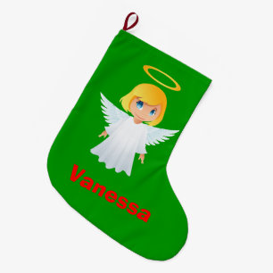 Cute Angel Kids Christmas Stocking