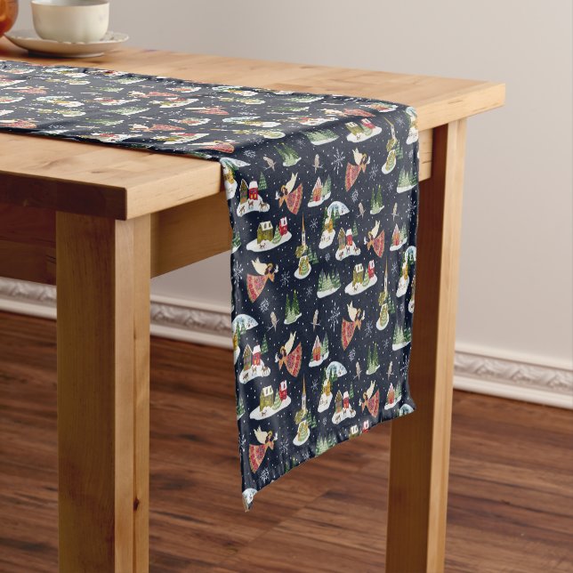 Cute angel peace on earth Christmas Short Table Runner (In Situ)