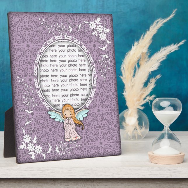 Cute Angel Self Standing Custom Photo Plaque (Side)